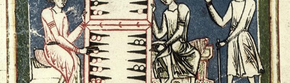 Illustrazione del XIII secolo raffigurante giocatori di tabula, dal Codex Buranus